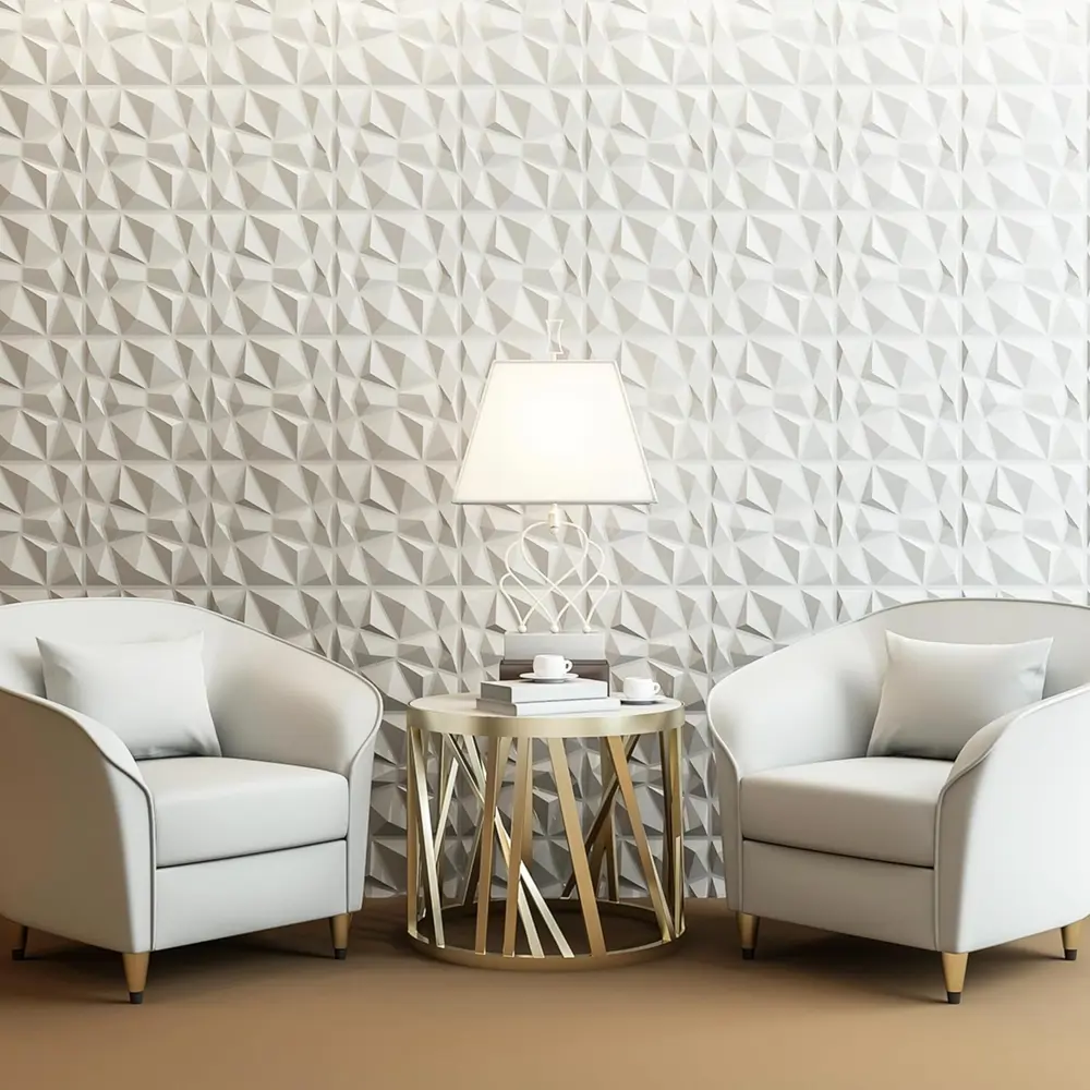 Paneles de pared 3D efecto diamante