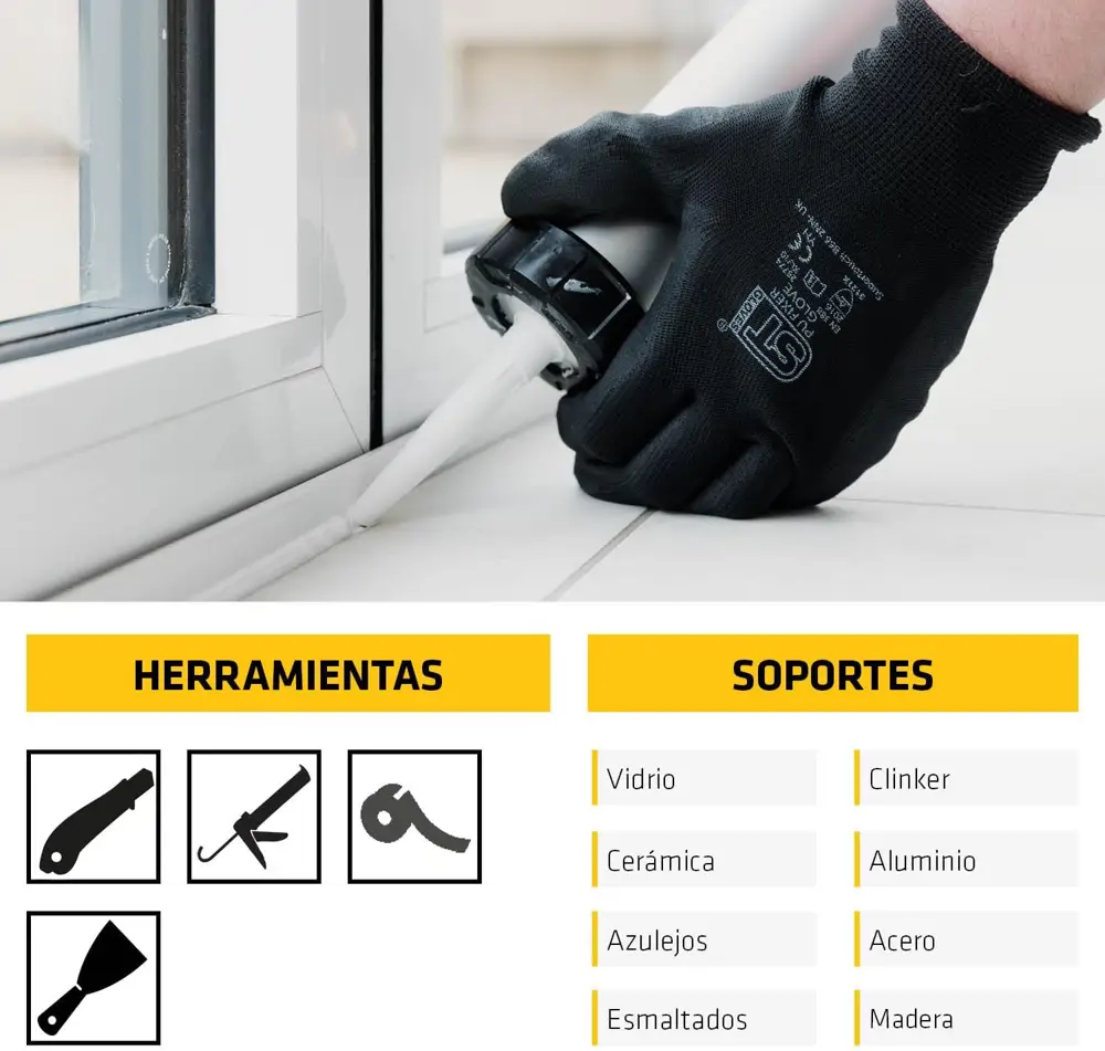 Sellador de ventanas transparente