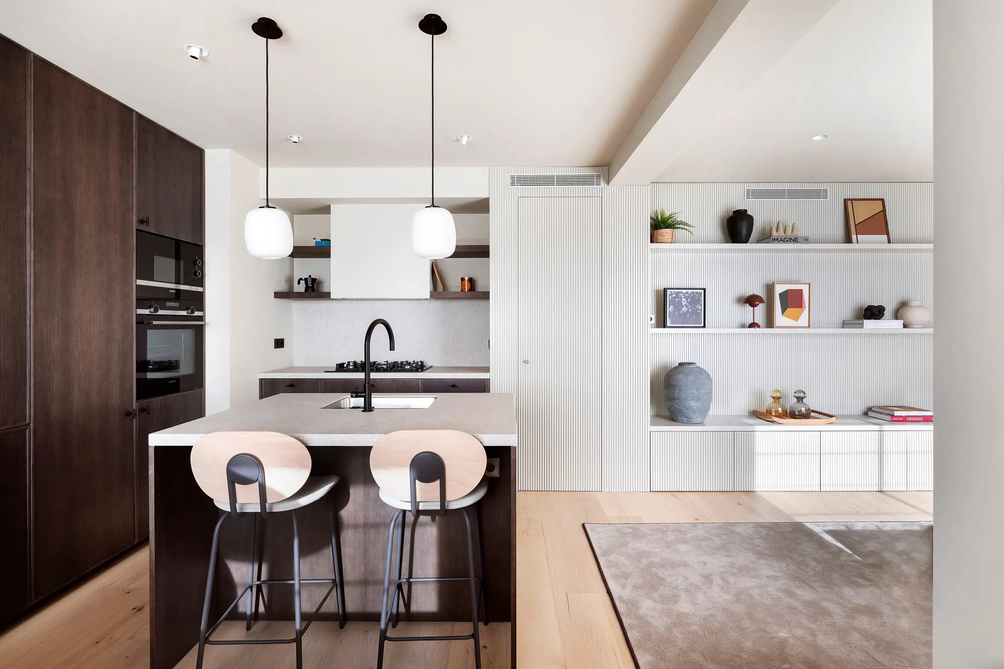 Donde cocina y salón comparten espacio