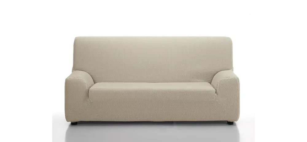 Funda elastica sofa de Leroy Merlin en color crudo