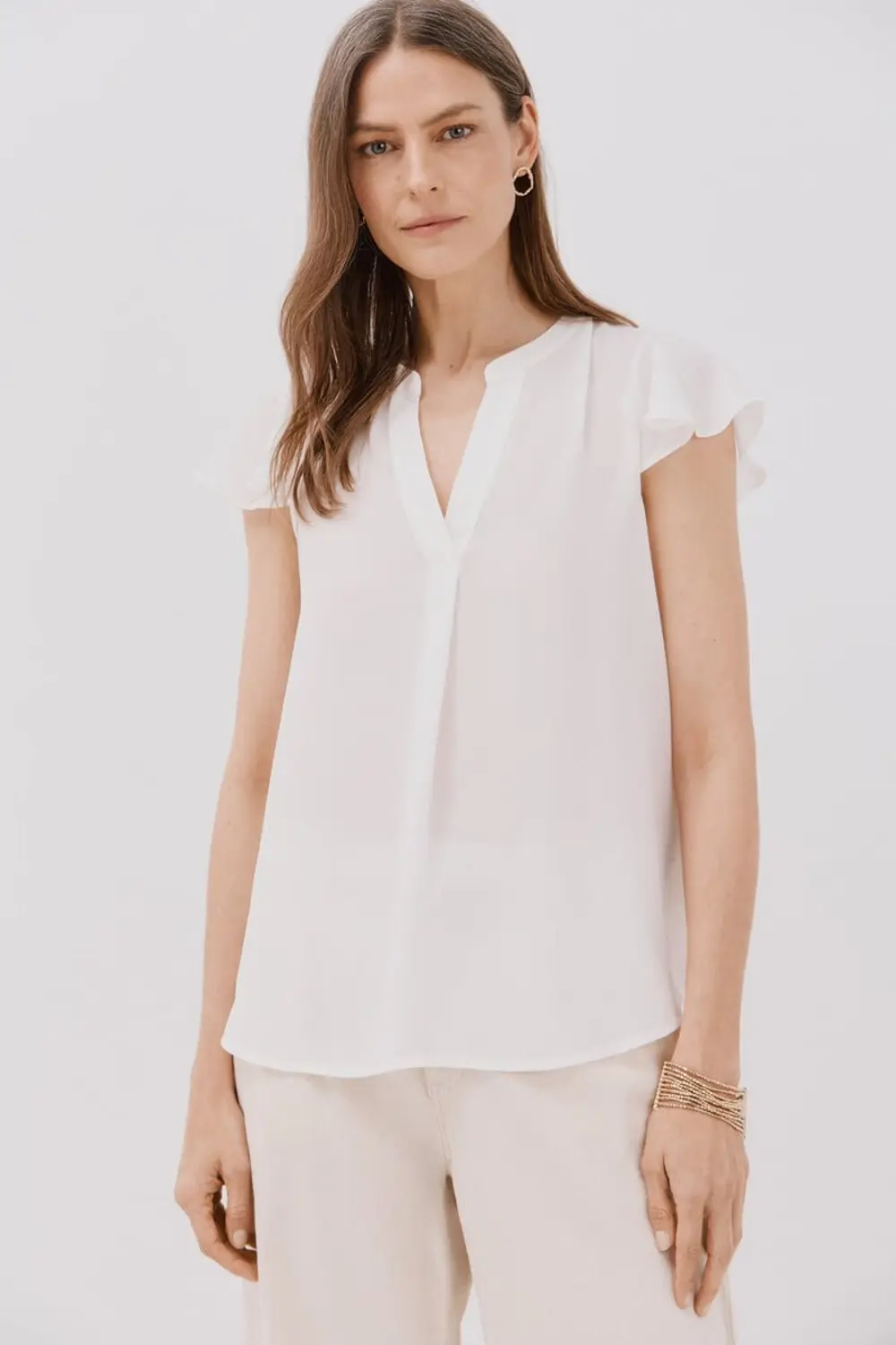 Blusa manga volantes