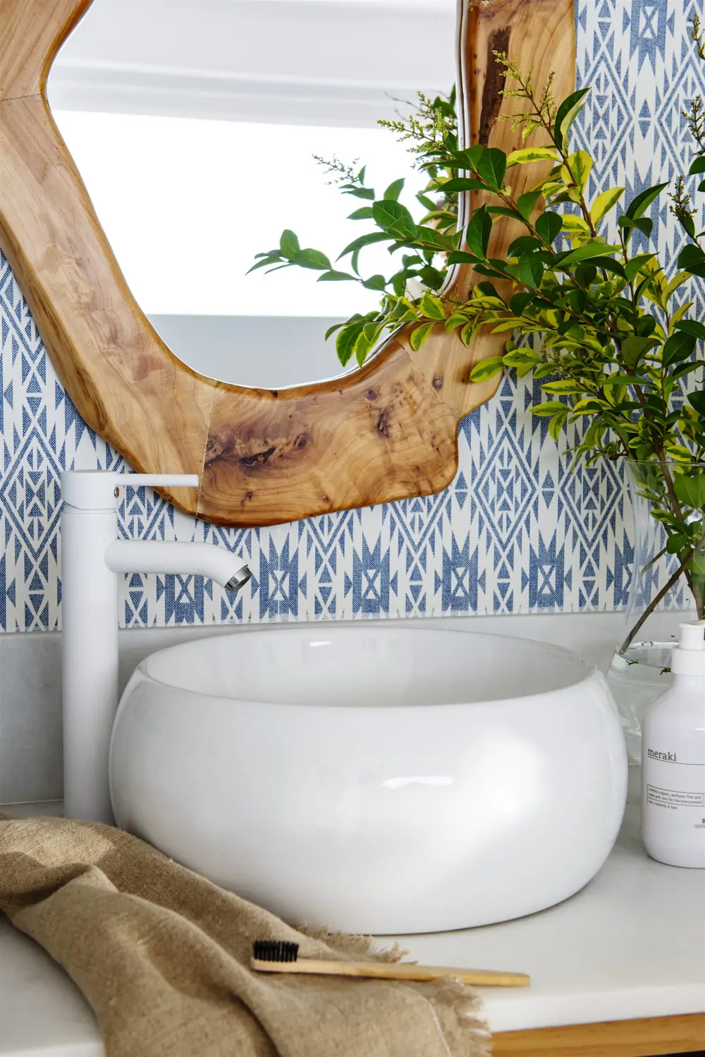 lavabo sobre encimera y grifo blanco 00527663 O