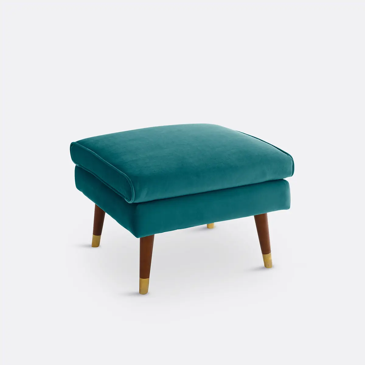 La Redoute | Puf terciopelo y patas de madera