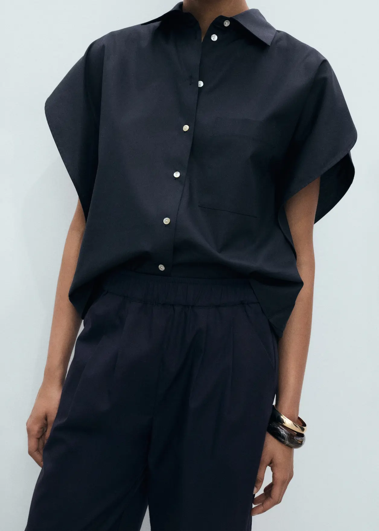 Camisa oversize manga corta