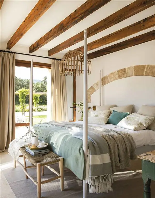 Dormitorio boho modernos sin cabecero