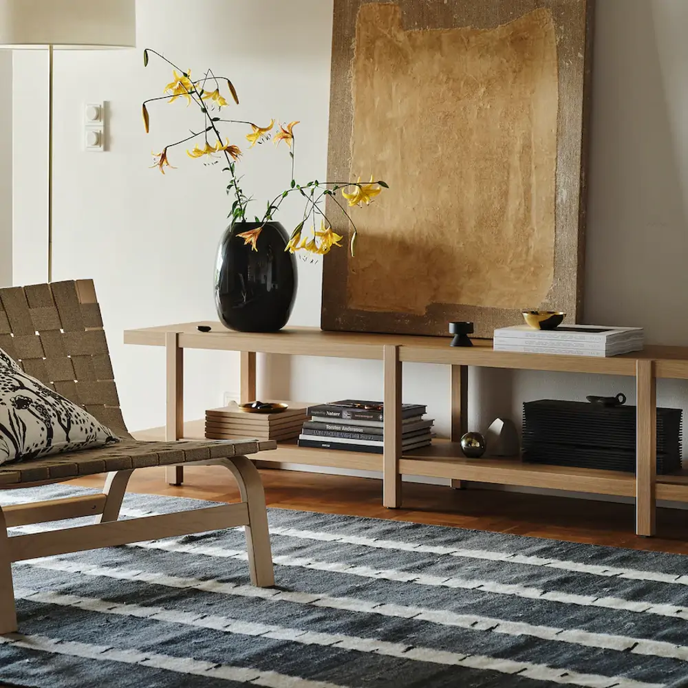 banco madera mueble tv IKEA stockholm