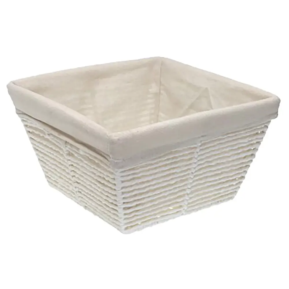 cesta blanca fibras tela alcampo 