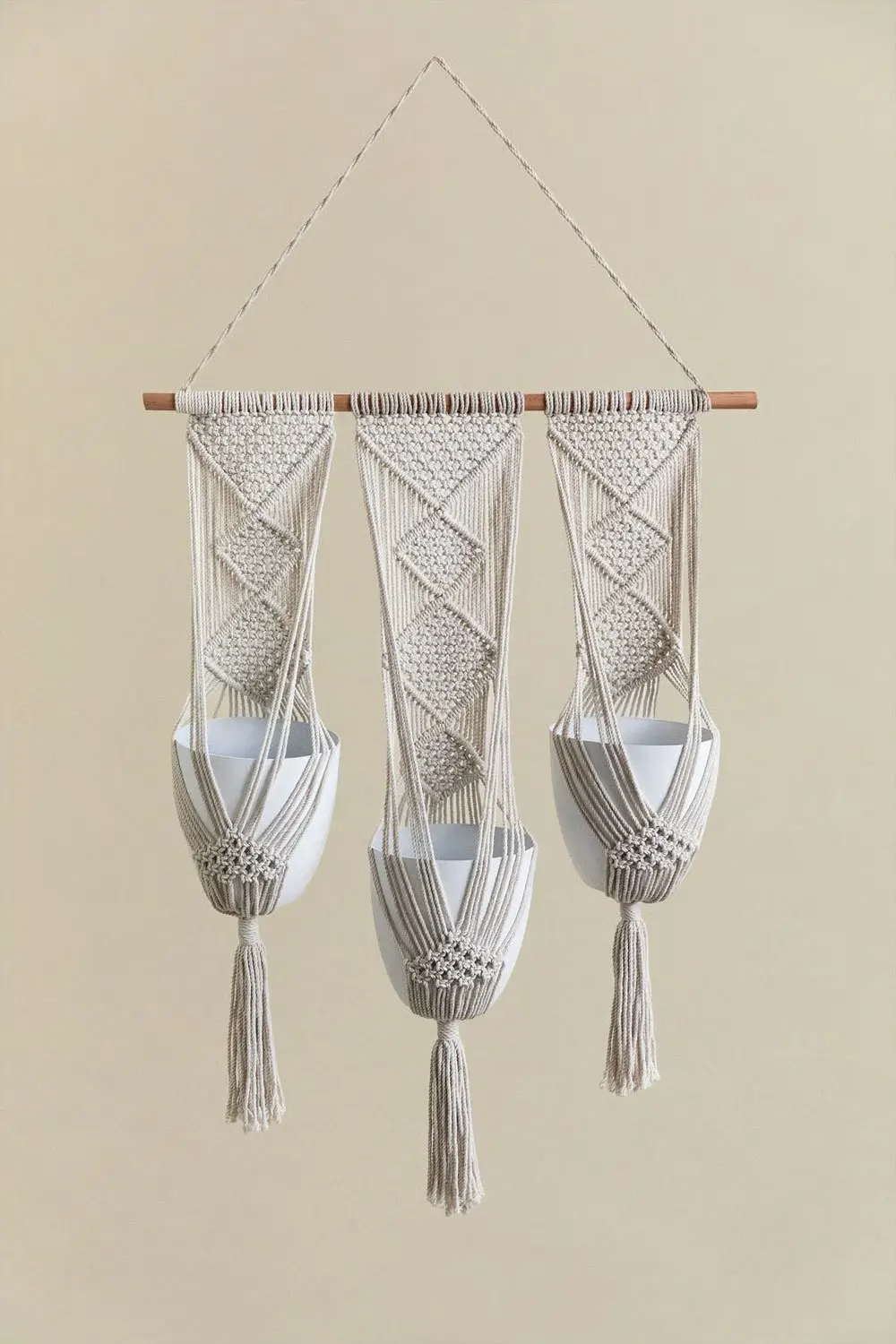 DEYOCES Macetero colgante en macramé 