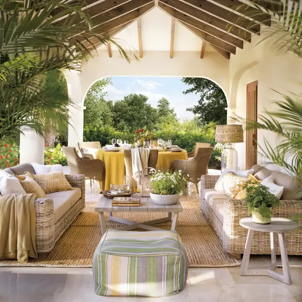 50 porches llenos de encanto de casas de campo y de ciudad que ENAMORAN