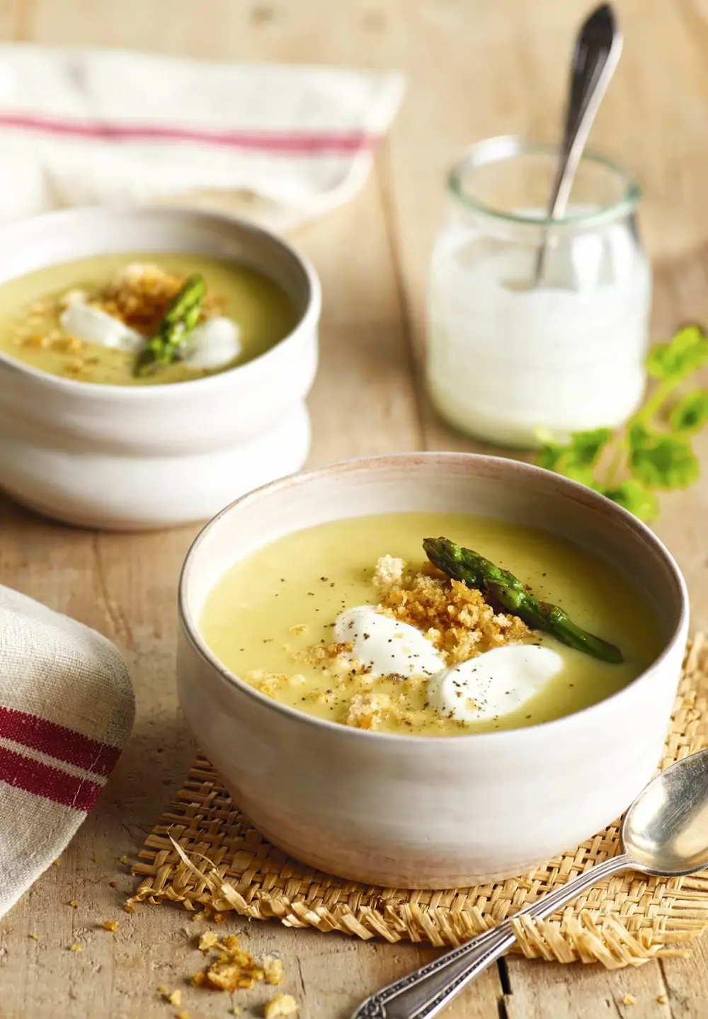Crema fría de espárragos trigueros