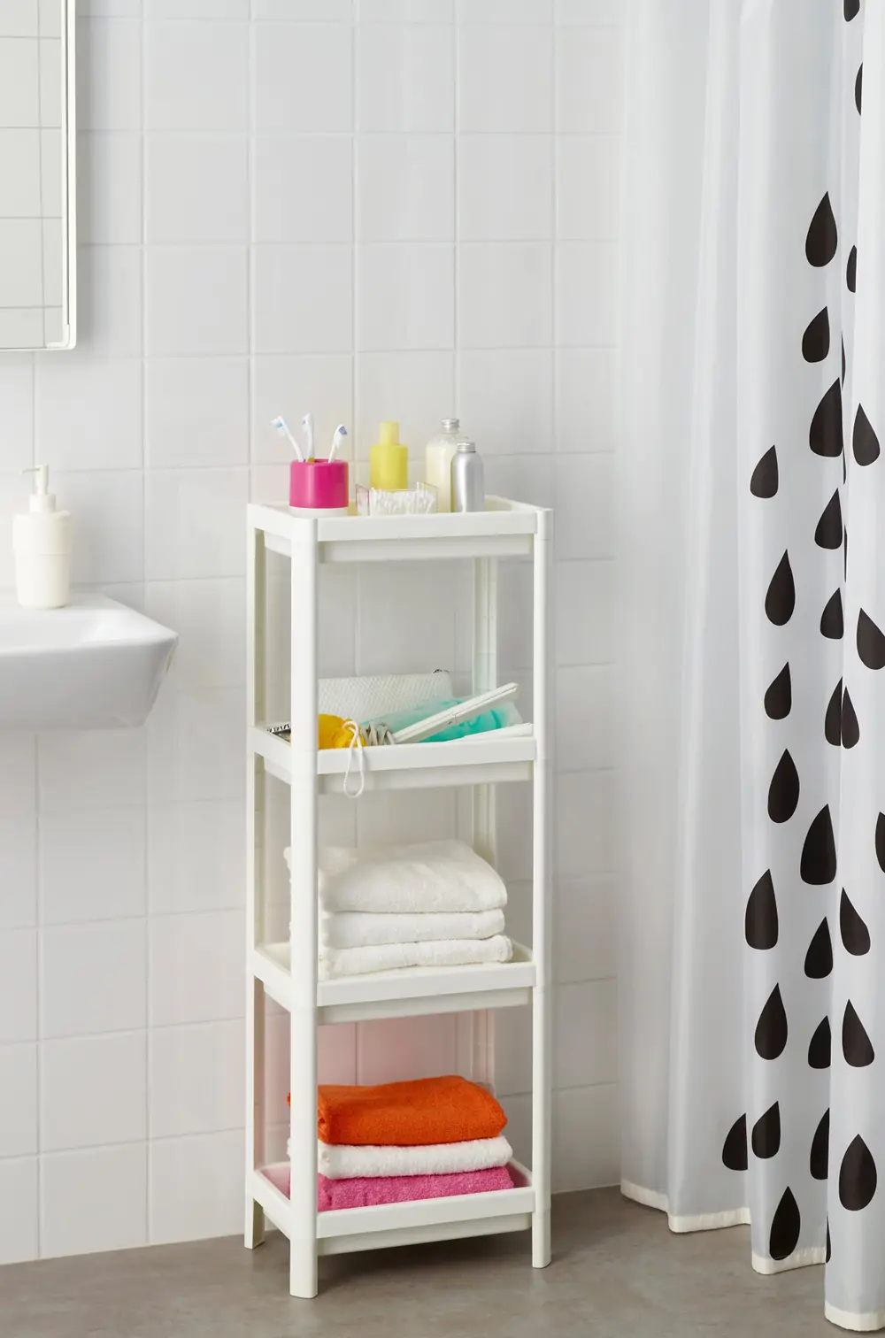 VESKEN ikea estanteria blanca baño