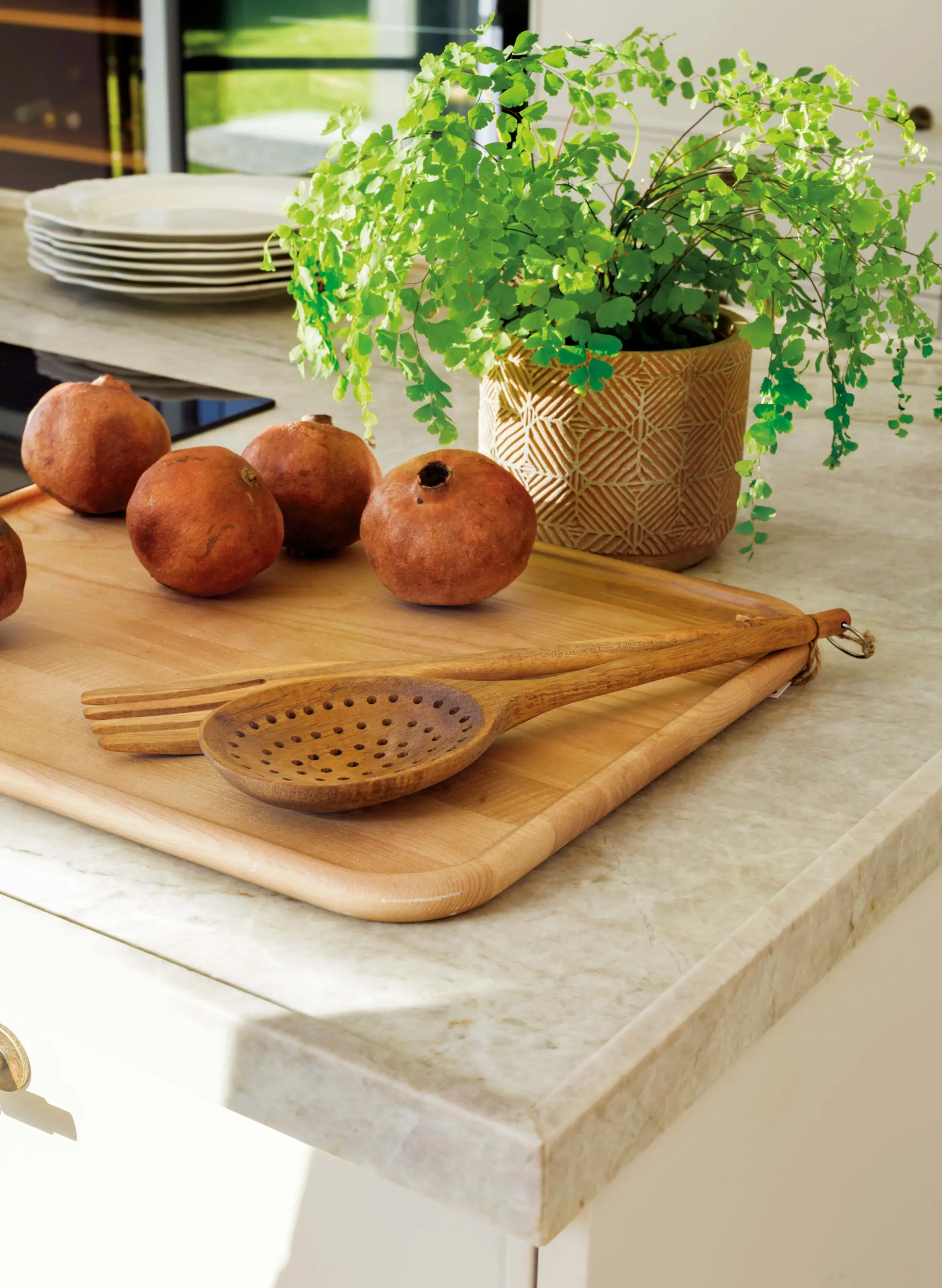 Detalle de encimera en cocina