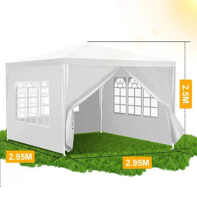 Carpa pabellón con paredes (3x3 m.)