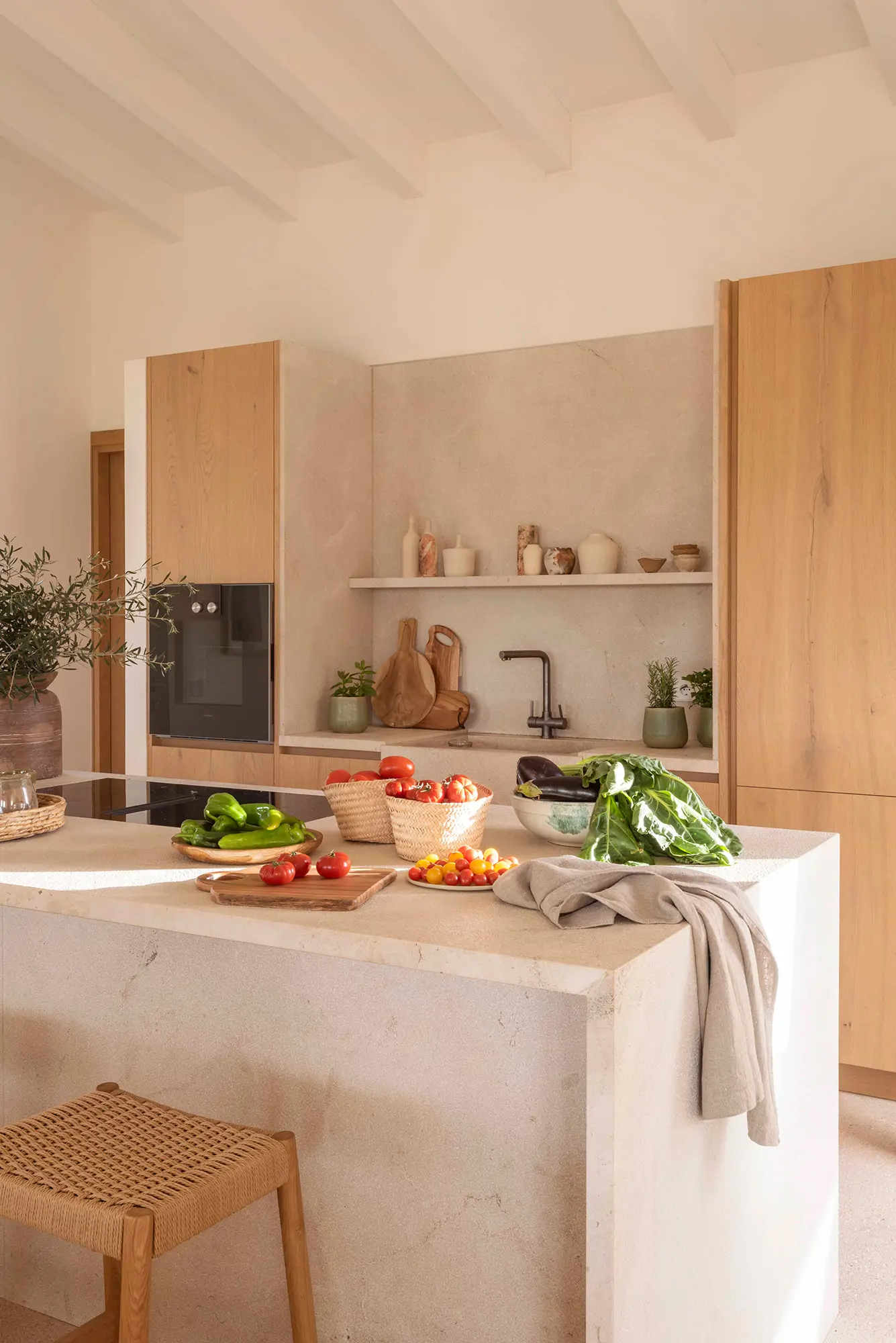 Cocina con isla central