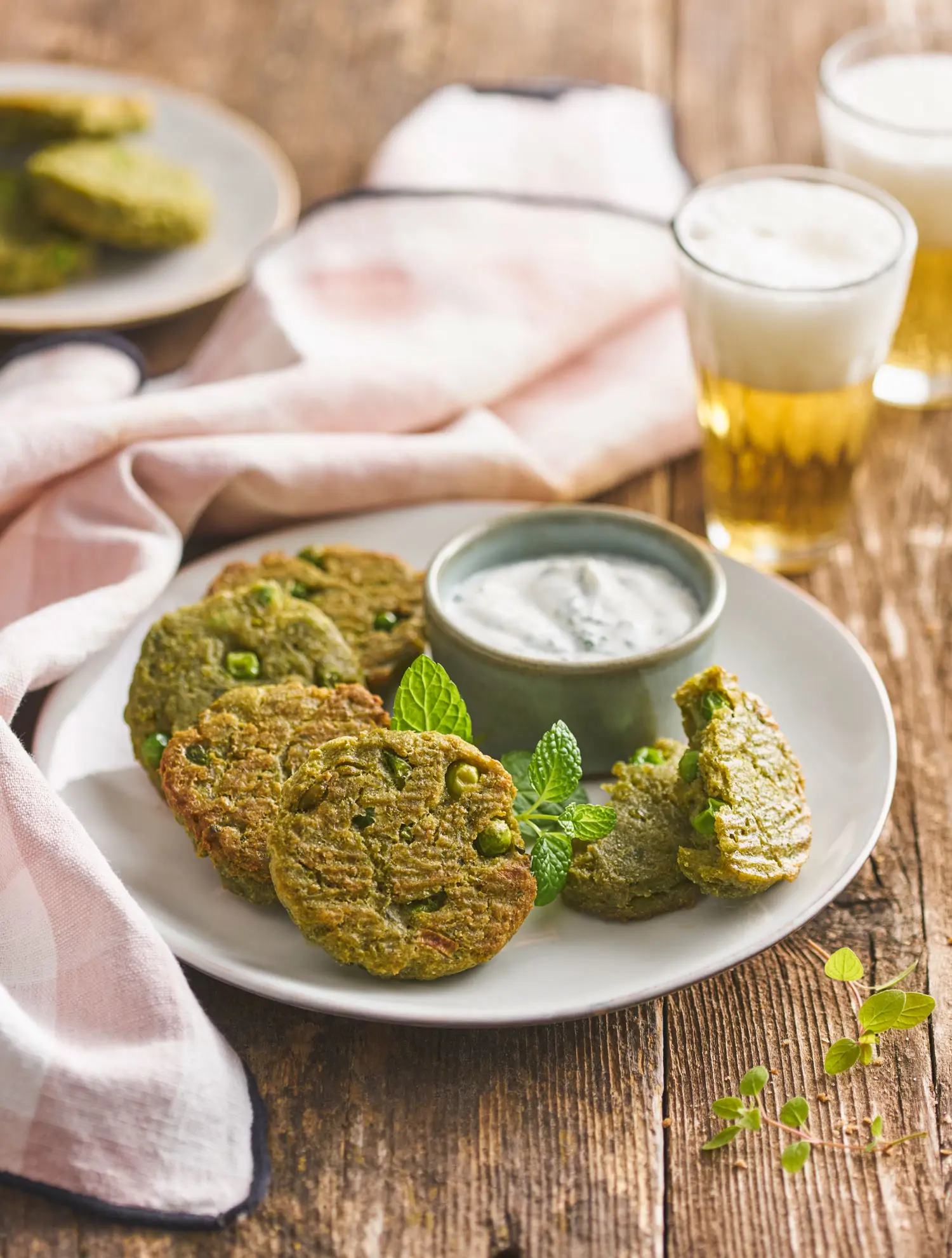 Cenas saludables Tortitas de guisantes