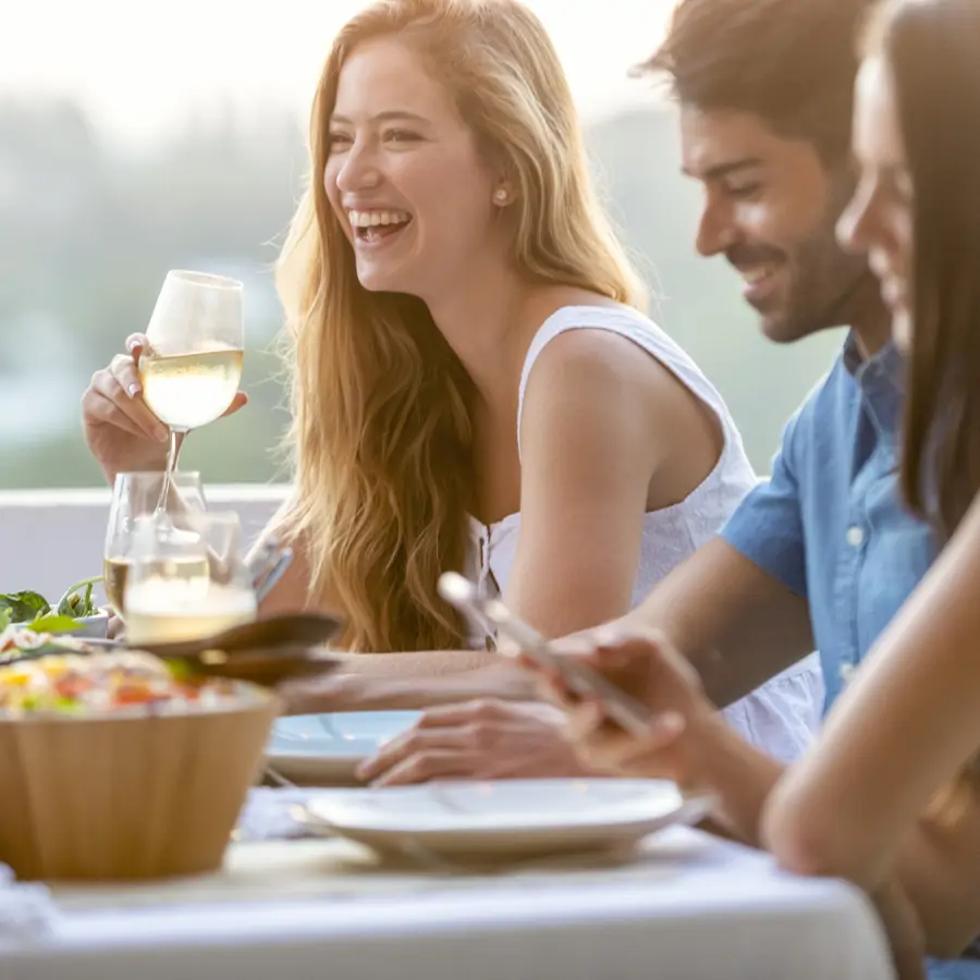 Comida con amigos