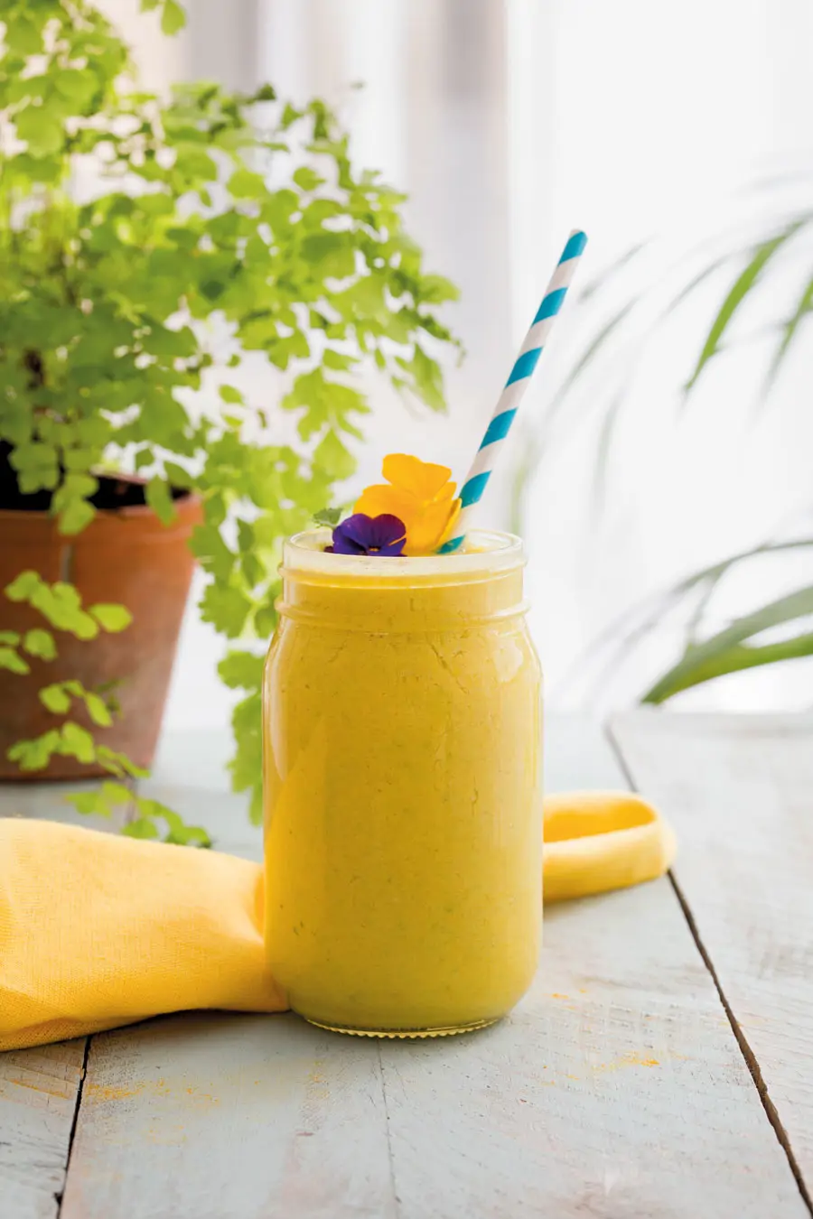 Batido de mandarina con cúrcuma