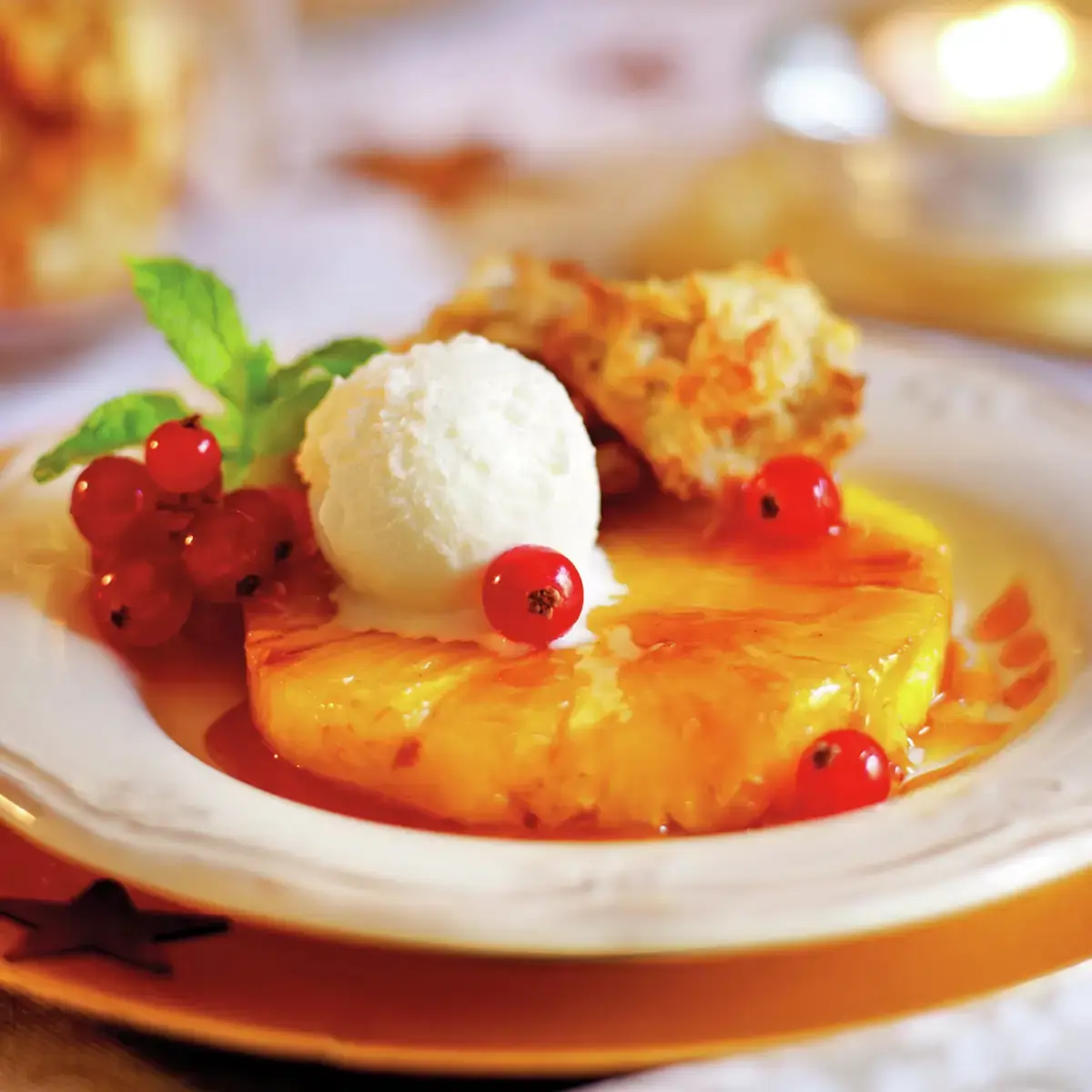 Piña caramelizada