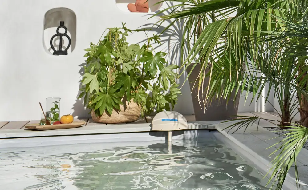 Piscina con alarma