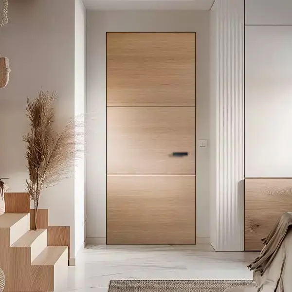 Puerta de madera sin marco, modelo Lacio.