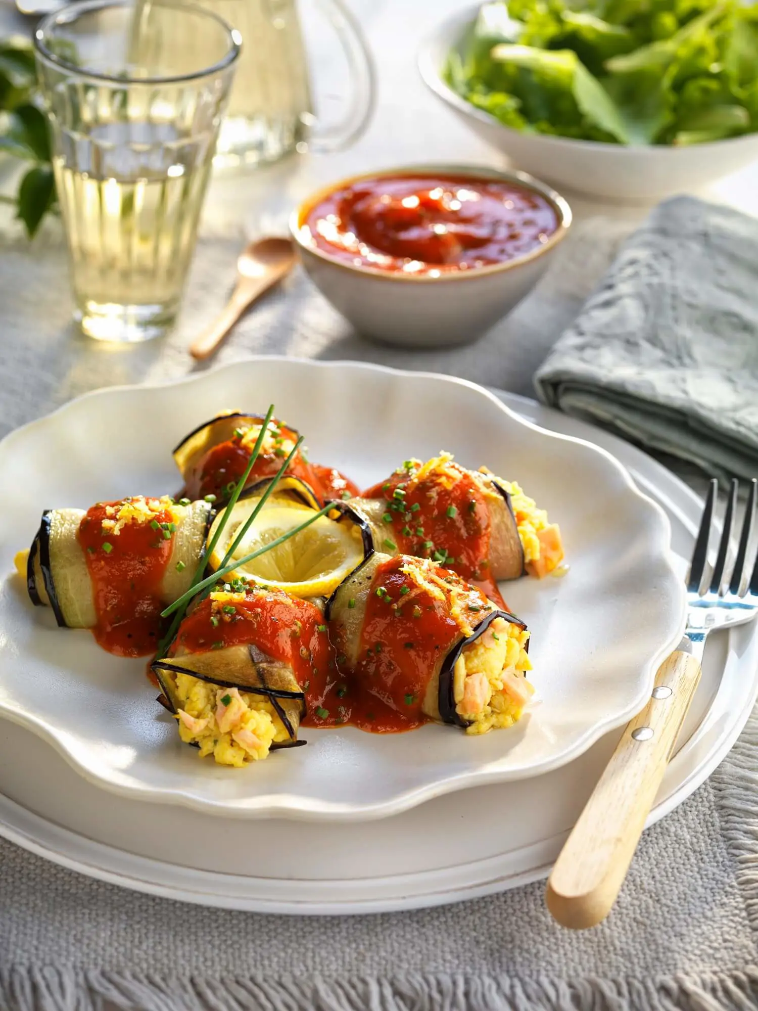 recetas con berenjena rollito de berenjena