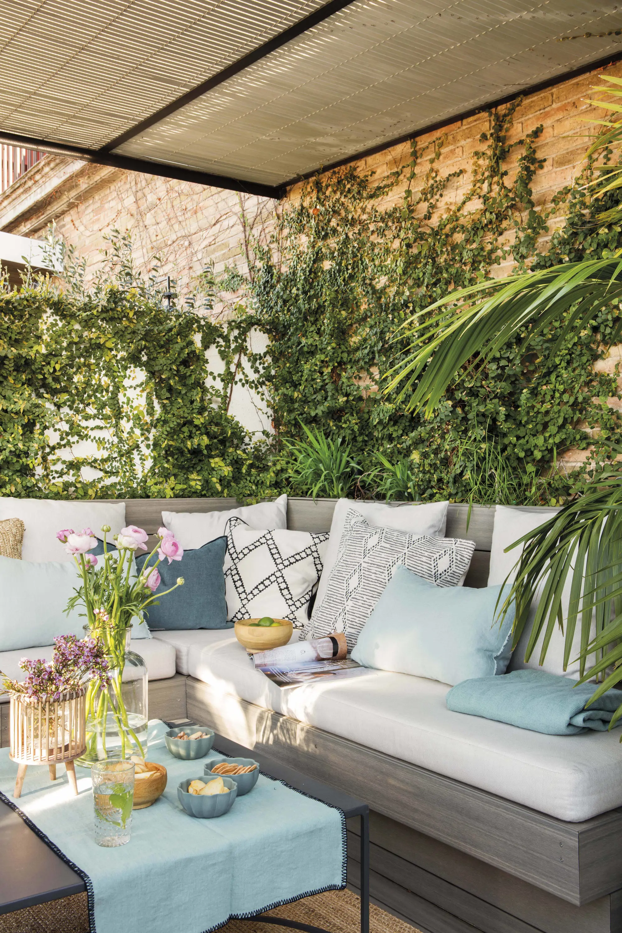 Balcón con plantas trepadoras 504022