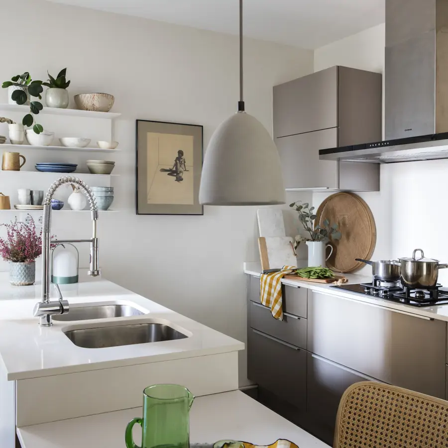 cocina con fregadero 