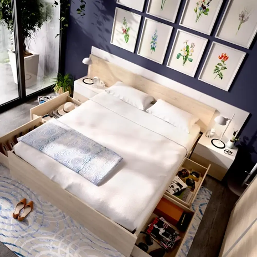 cama con cajones leroy merlin