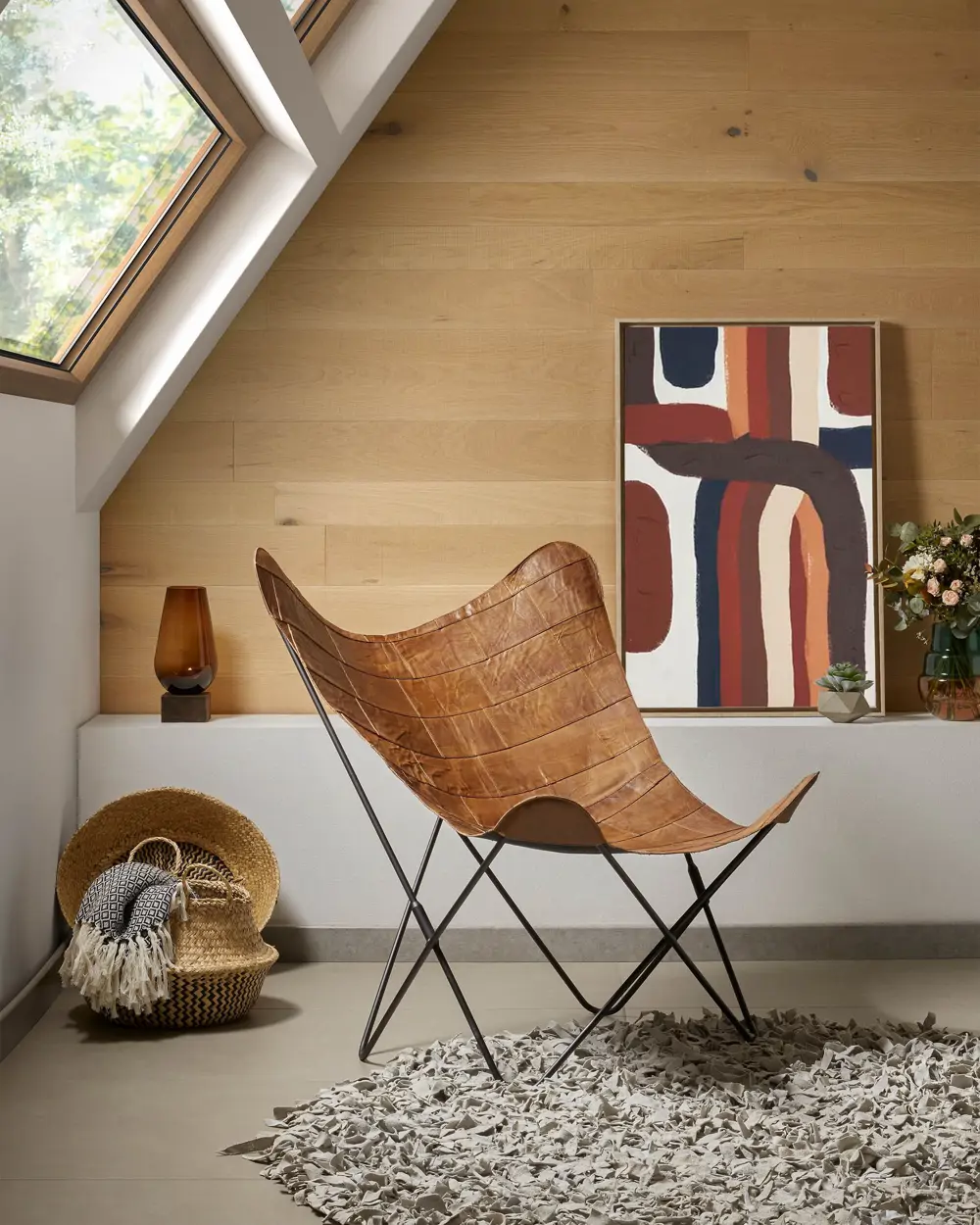 Sillón Fly cuero patchwork de Kave Home