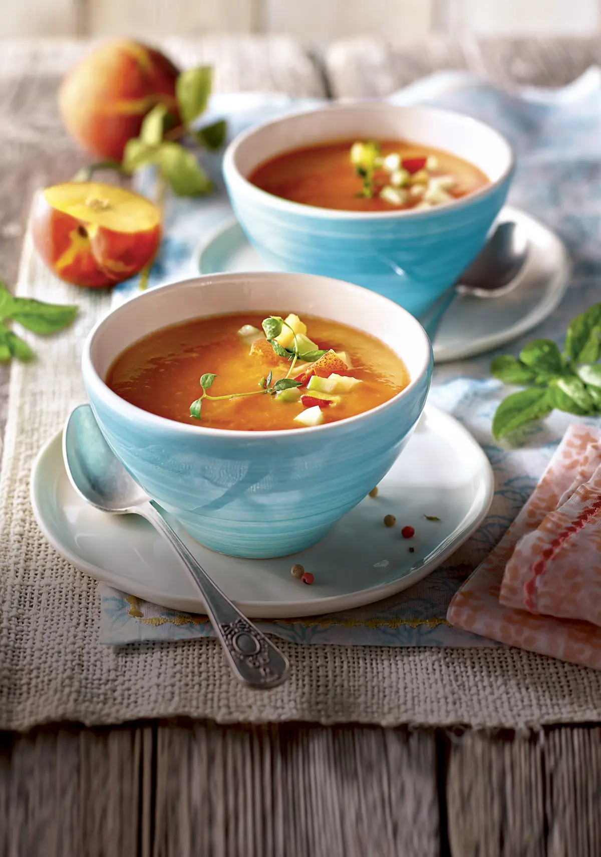 recetas fáciles y rápidas salmorejo de melocotón