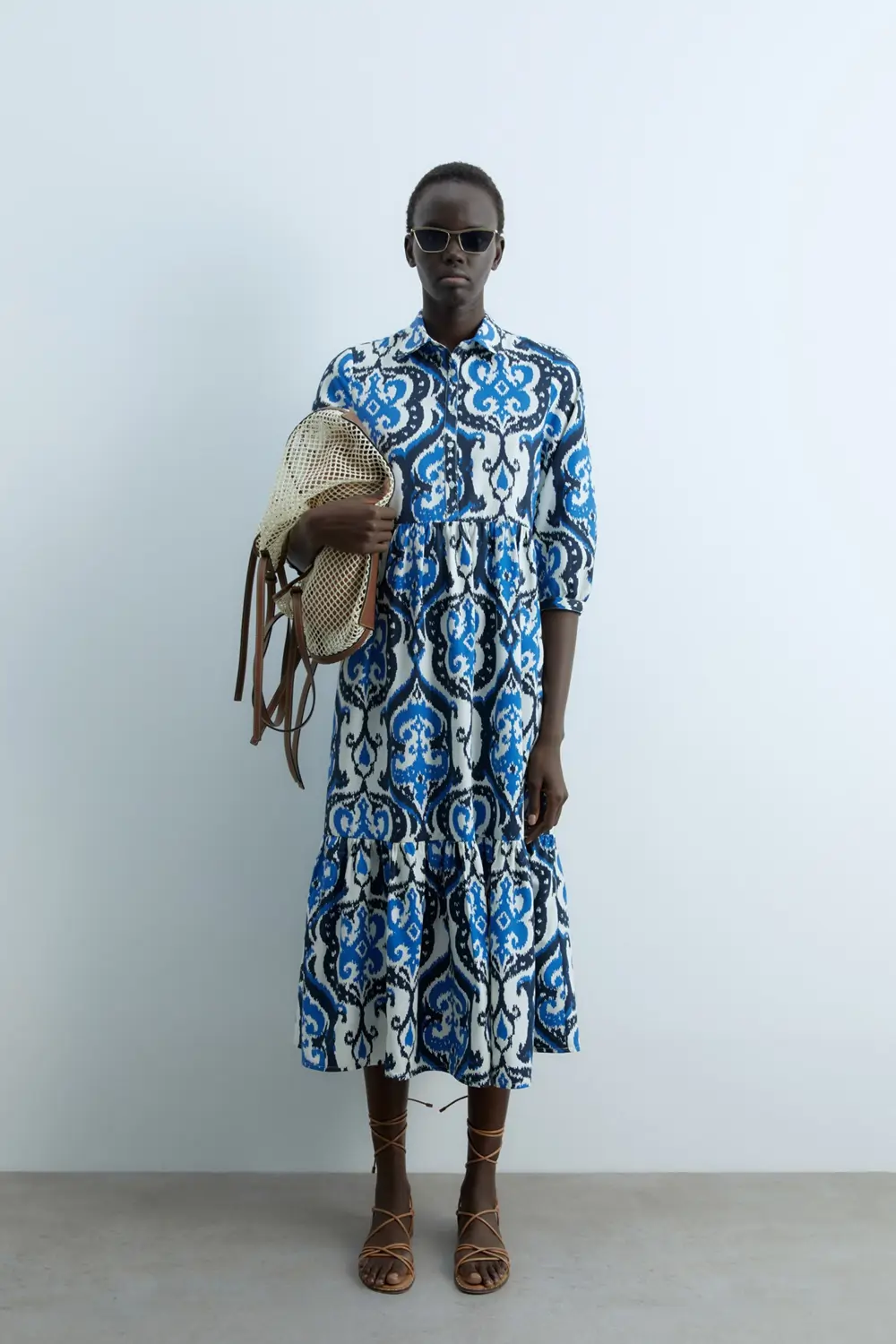Vestido camisero estampado
