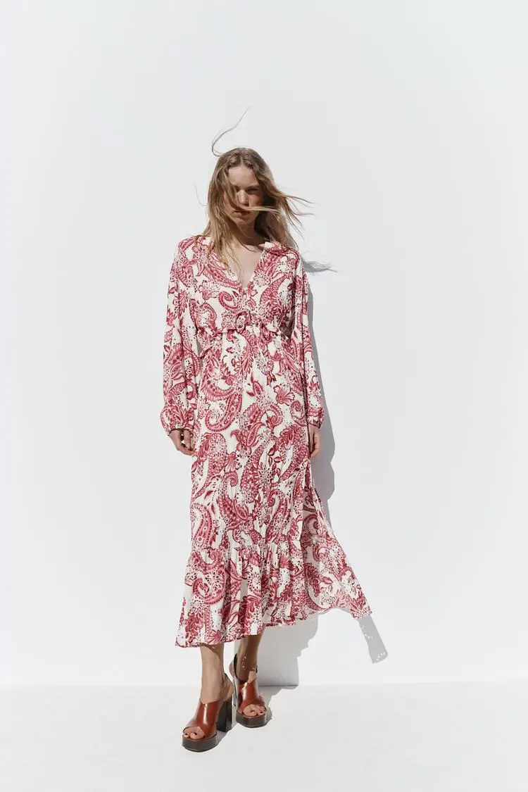 Vestido midi estampado