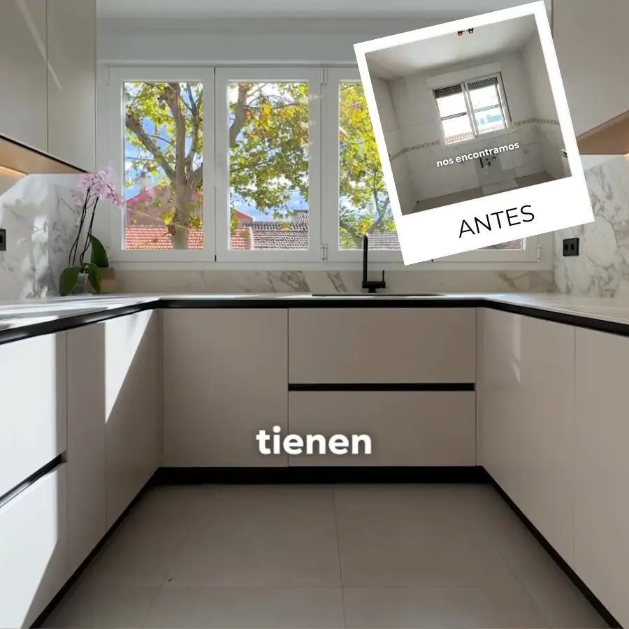 Antes y después: de cocina pequeña e insuficiente a una cocina amplia ...