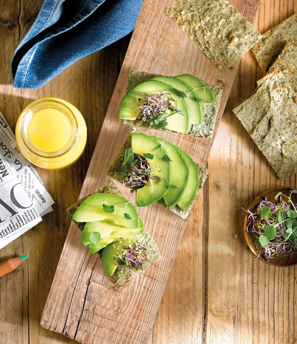tostadas con aguacate 